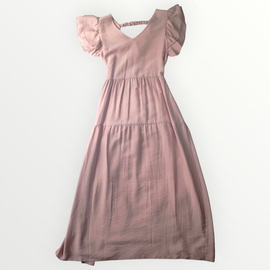 Robe longue rose