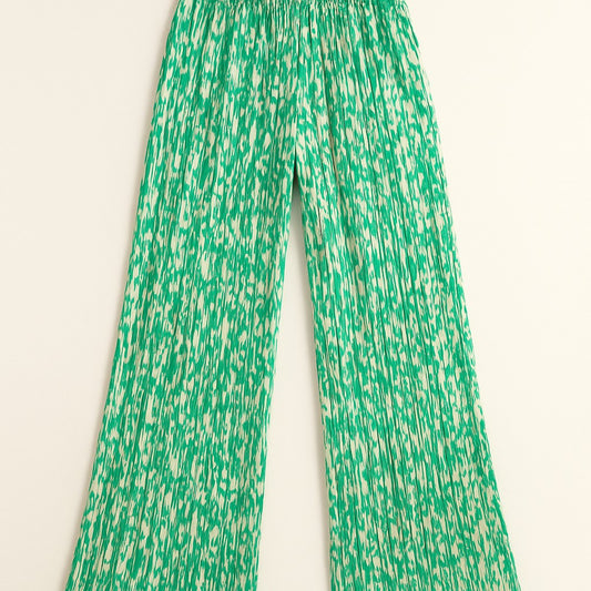 Pantalon plissé vert