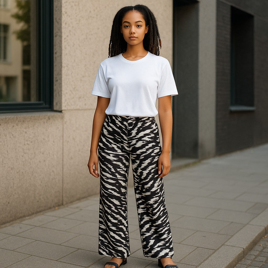 Pantalon plissé Noir