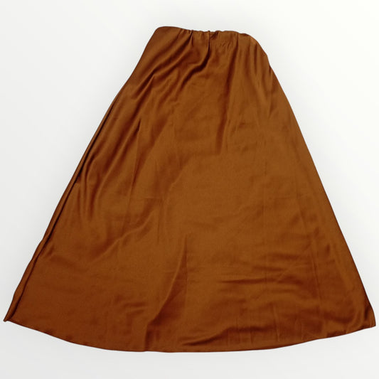 Jupe satiné marron