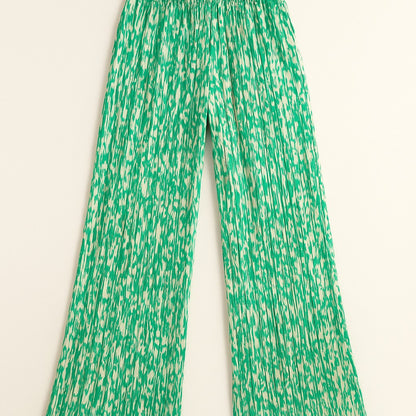 Pantalon plissé vert